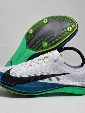 Nike ZoomX Dragonfly 2 Elite Track Spikes Mens Sz 5/Womens Sz 6.5 White Blue